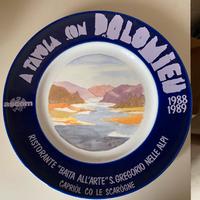 Piatto vintage da collezione 1988-1989 dolomien