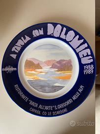 Piatto vintage da collezione 1988-1989 dolomien