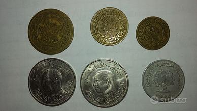 Lotto di 6 monete Tunisia