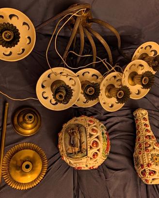 lampadario vintage stile Capodimonte