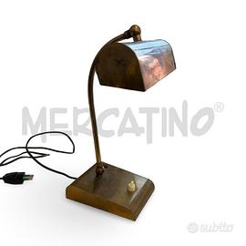 LAMPADA DA BANCHIERE VINTAGE OTTONE ANNI 50