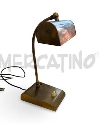 LAMPADA DA BANCHIERE VINTAGE OTTONE ANNI 50