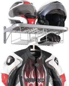 Porta Casco Tuta Moto Appendino Guardaroba Parete