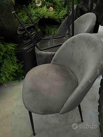 Sedie in velluto per bar ristorante, come nuove