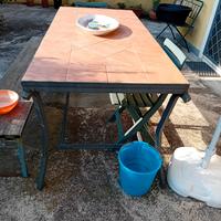 tavolo x esterno in ferro 