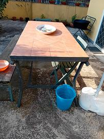tavolo x esterno in ferro 