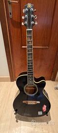 Chitarra elettroacustica SX nera - black