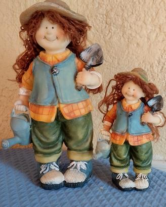 N.2) Statuine CONTADINE  / GIARDINIERE 