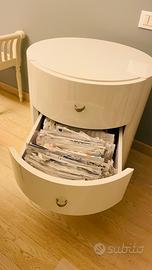 Cassettiera rotonda elegante