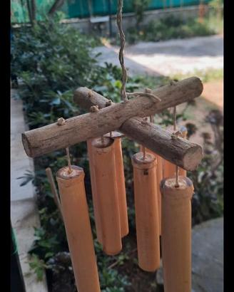 Scacciapensieri artigianale in canna e legno