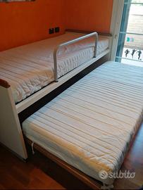 doppio letto con ruote