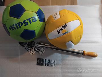 (Spedizione inclusa) POMPA  &  PALLONI DA CALCIO