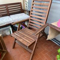 Sedia sdraio in legno Ikea