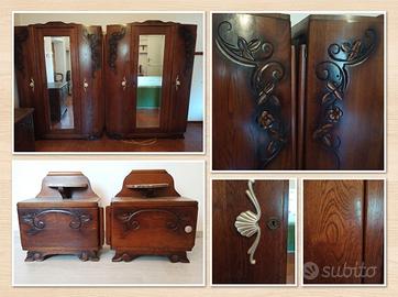 Camera matrimoniale Provenza anni '50 legno