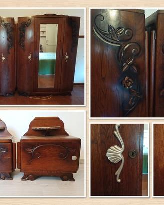 Camera matrimoniale Provenza anni '50 legno