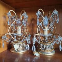 Parure lampadario + coppia di abat-jour Novecento