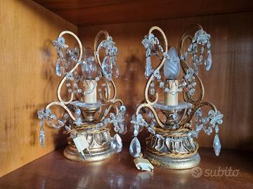 Parure lampadario + coppia di abat-jour Novecento