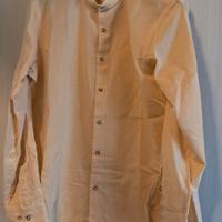 Camicia 100% lino giallo ocra chiaro