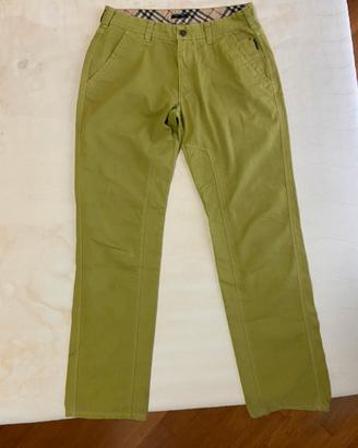 Pantaloni Burberry London Uomo Verdi Originali 52