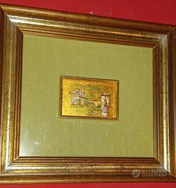 Quadri dipinto foglia oro