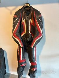 TUTA MOTO PELLE SPYKE Tg. 50 - 2 PEZZI DIVISIBILE 