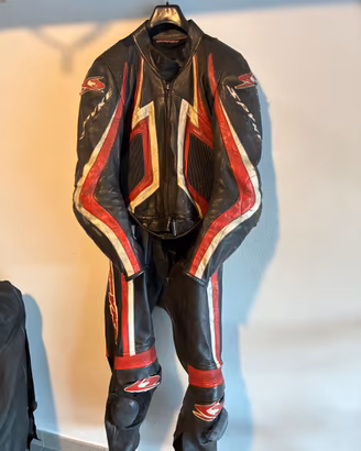 TUTA MOTO PELLE SPYKE Tg. 50 - 2 PEZZI DIVISIBILE 