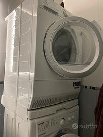 Asciugatrice + lavatrice + base