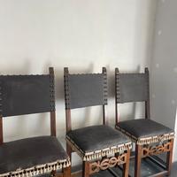 Sedie del 700 in cuoio fiorentino