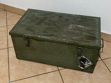 Portamunizioni-baule esercito-vintage-militaria