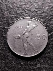 50 Lire 1958 Vulcano 1^ Tipo Italia