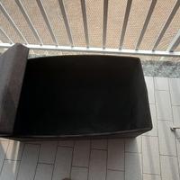 Pouf contenitore grigio
