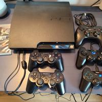 PS3 Playstation 3 slim 120gb+ 1 giochi +5 joystick