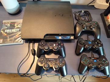 PS3 Playstation 3 slim 120gb+ 1 giochi +5 joystick