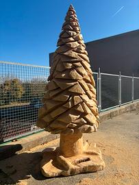 Scultura in legno di abete