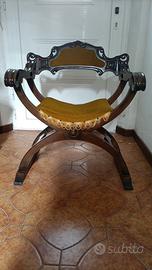 Poltroncina vintage stile Savonarola