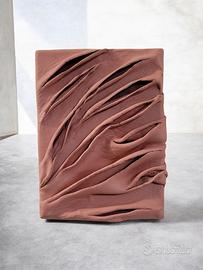 quadro materico in argilla lavorata a mano