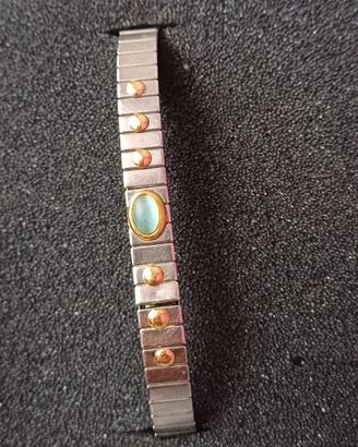 Bracciale oro e acciaio 