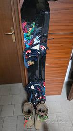 snowboard Burton Blunt 151+attacchi e scarponi