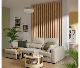 Divano 3 posti eskilstuna con chaise longue