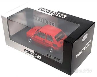 MODELLINO FIAT 126P 1985 ROSSO WHITEBOX