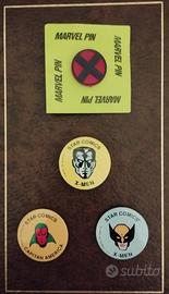 Lotto di 4 spille Marvel 