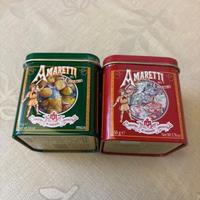Set 2 scatole di latta Amaretto di Saronno