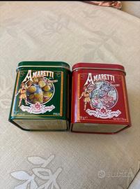 Set 2 scatole di latta Amaretto di Saronno