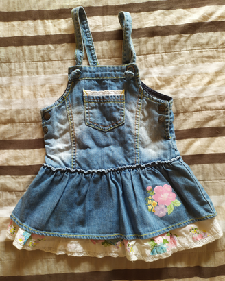 Gonna di jeans a salopette bimba