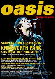 Oasis - Locandina Knewborth Park 1996