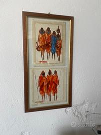 Vecchi dipinti su pergamena firmati ATANAS