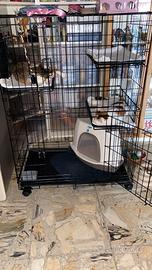 Gabbia pieghevole per gatti o piccoli animali