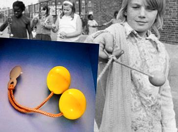 Palline Clic Clac originali anni 70 Tik Tak giallo