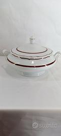 Zuppiera con coperchio in porcellana Limoges