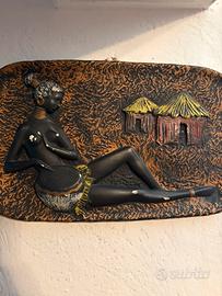 Quadretto africano in gesso